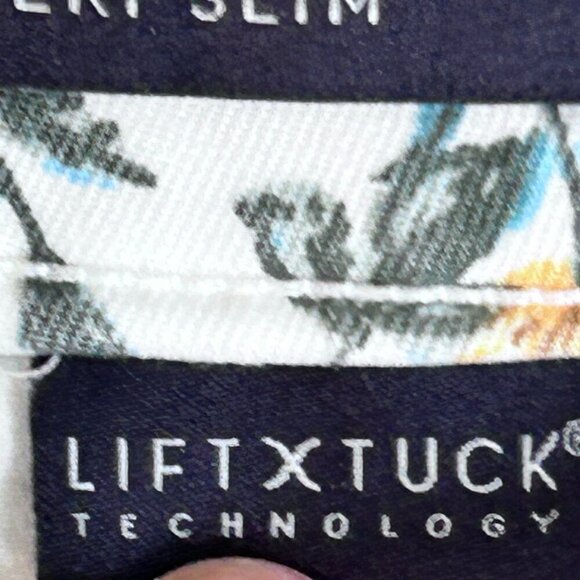 NYDJ Jeans Women's Size 10 Floral Sheri Slim Lift x Tuck Ankle Straight Beach - Picture 7 of 13